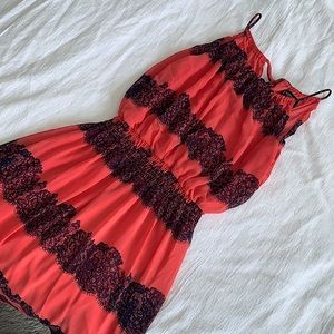 Maxi coral pink dress